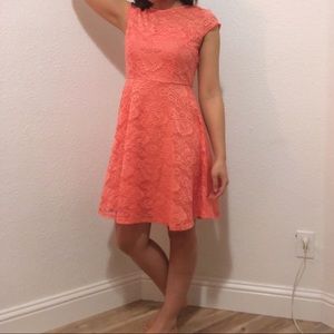 Pink dress with open back